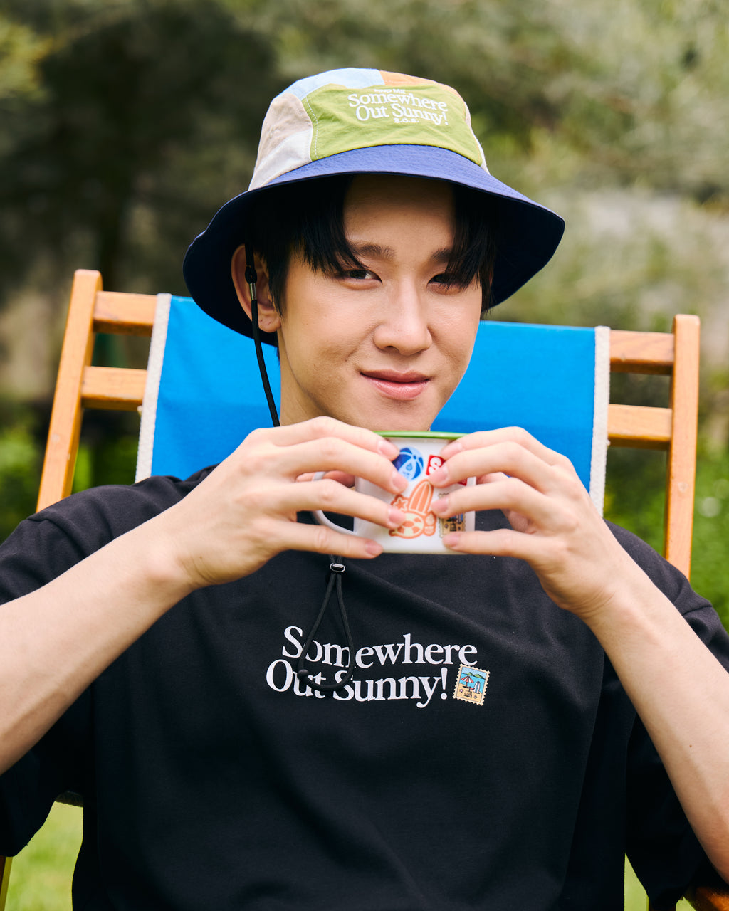 *Wacky Wears Collab* 5-Panel Bucket Hat - S.O.S. Navy