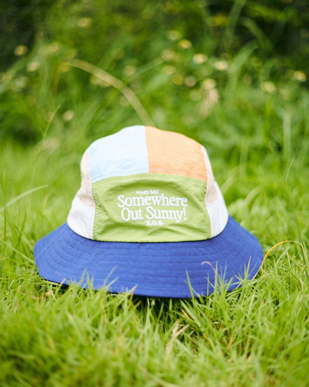 *Wacky Wears Collab* 5-Panel Bucket Hat - S.O.S. Navy