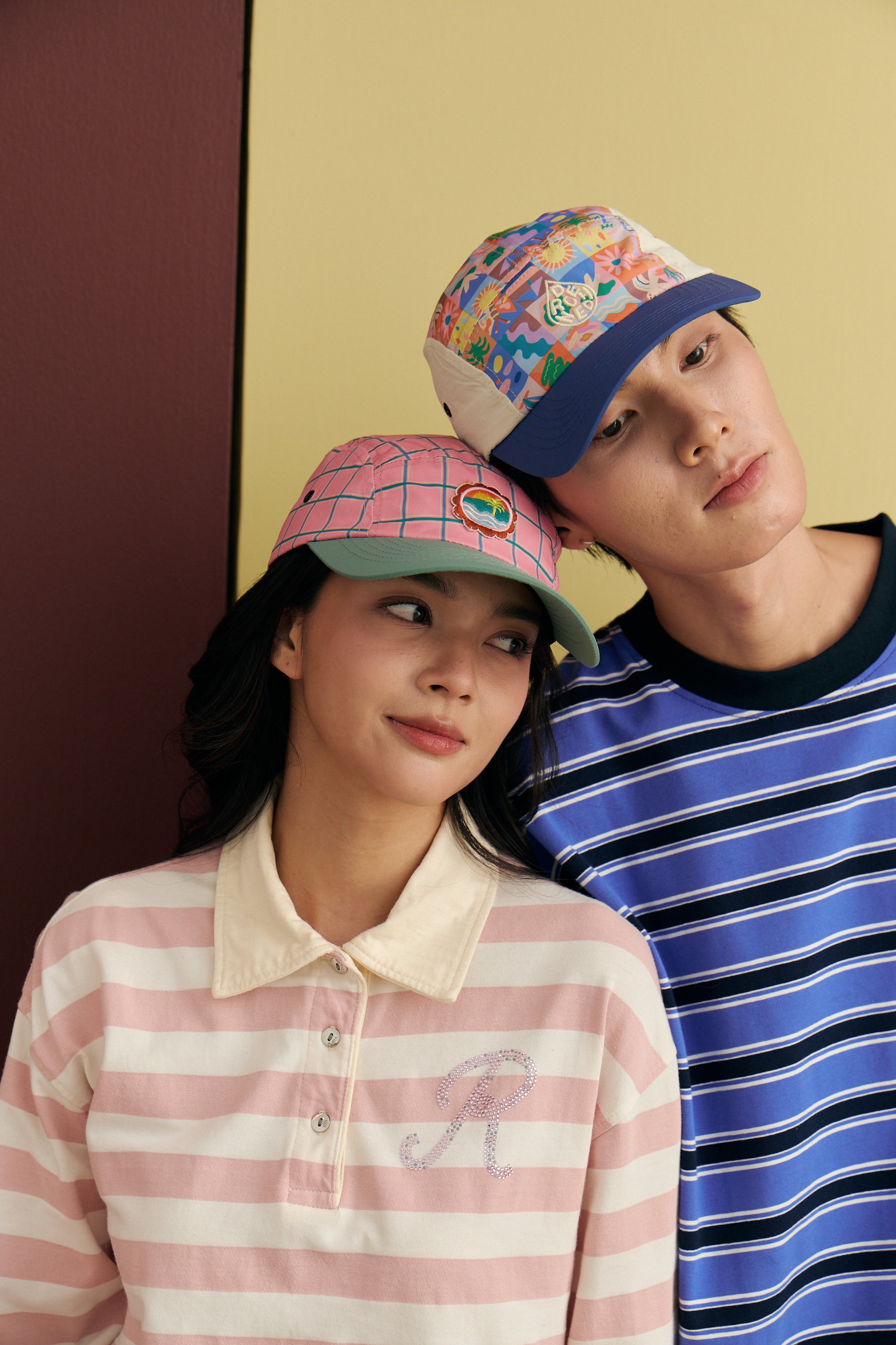 *Smitten By Pattern Collab* 5 Panel Cap - Drenched Tiles