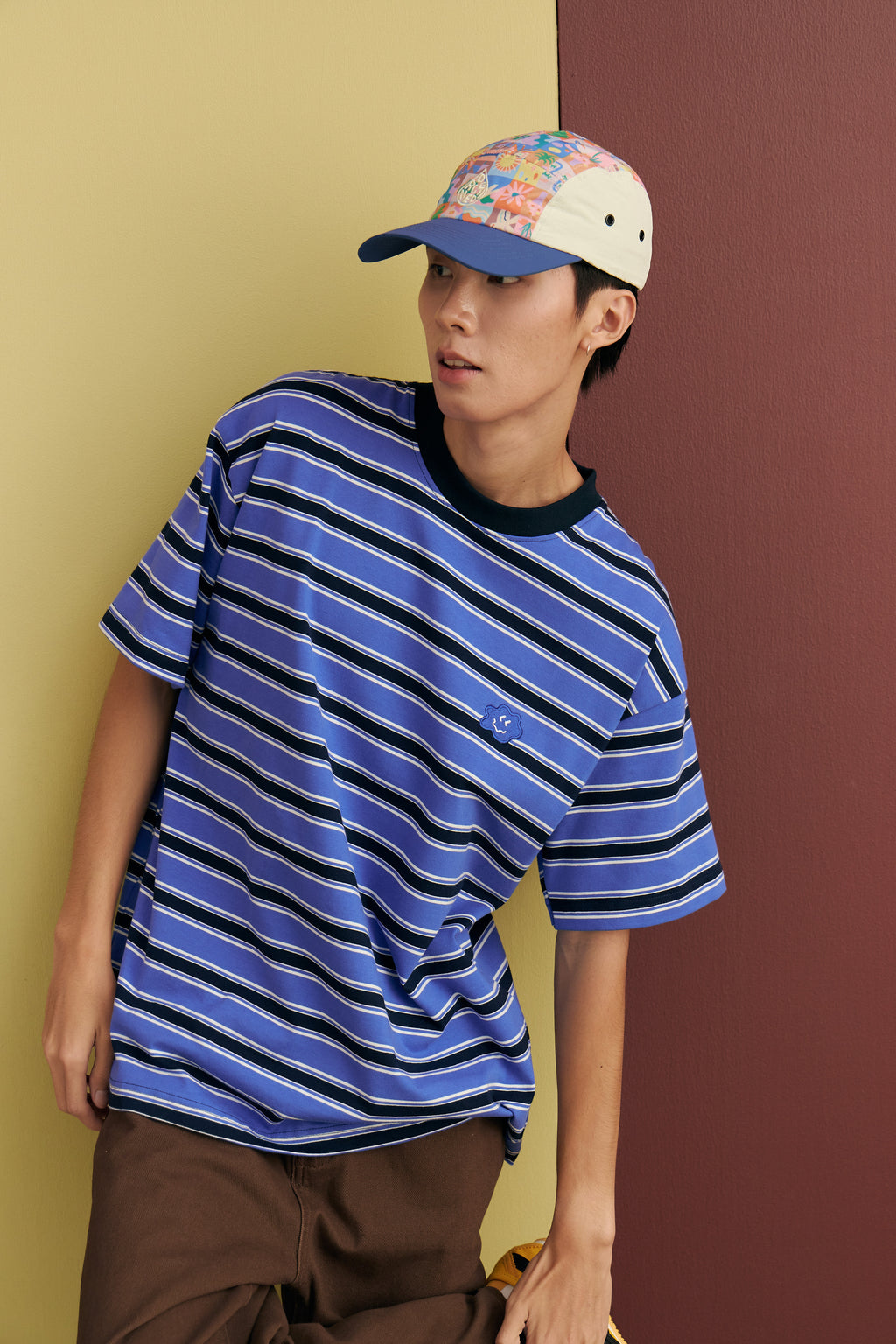 *Smitten By Pattern Collab* 5 Panel Cap - Drenched Tiles