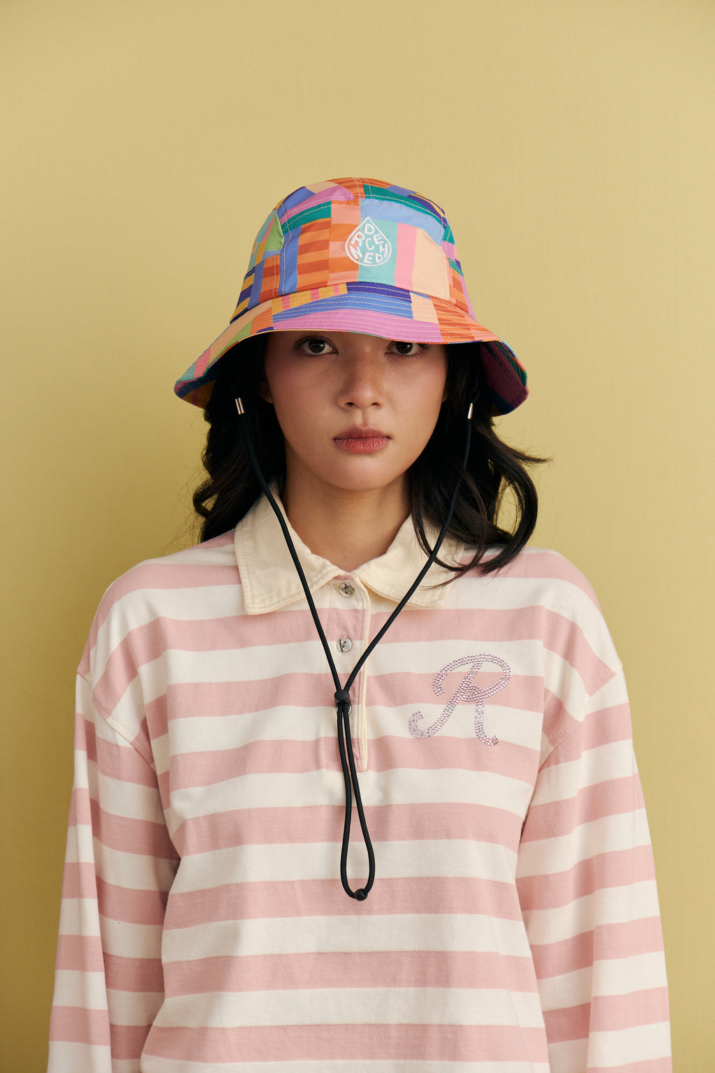 *Smitten By Pattern* 5-Panel Bucket Hat - Candy Grid