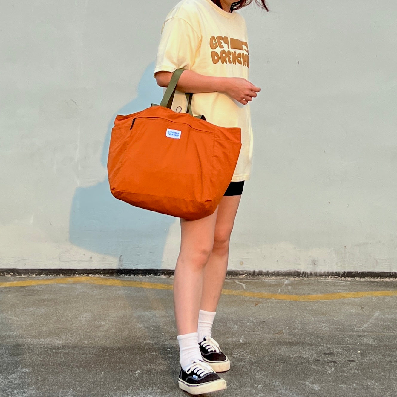 Burnt orange tote bag best sale