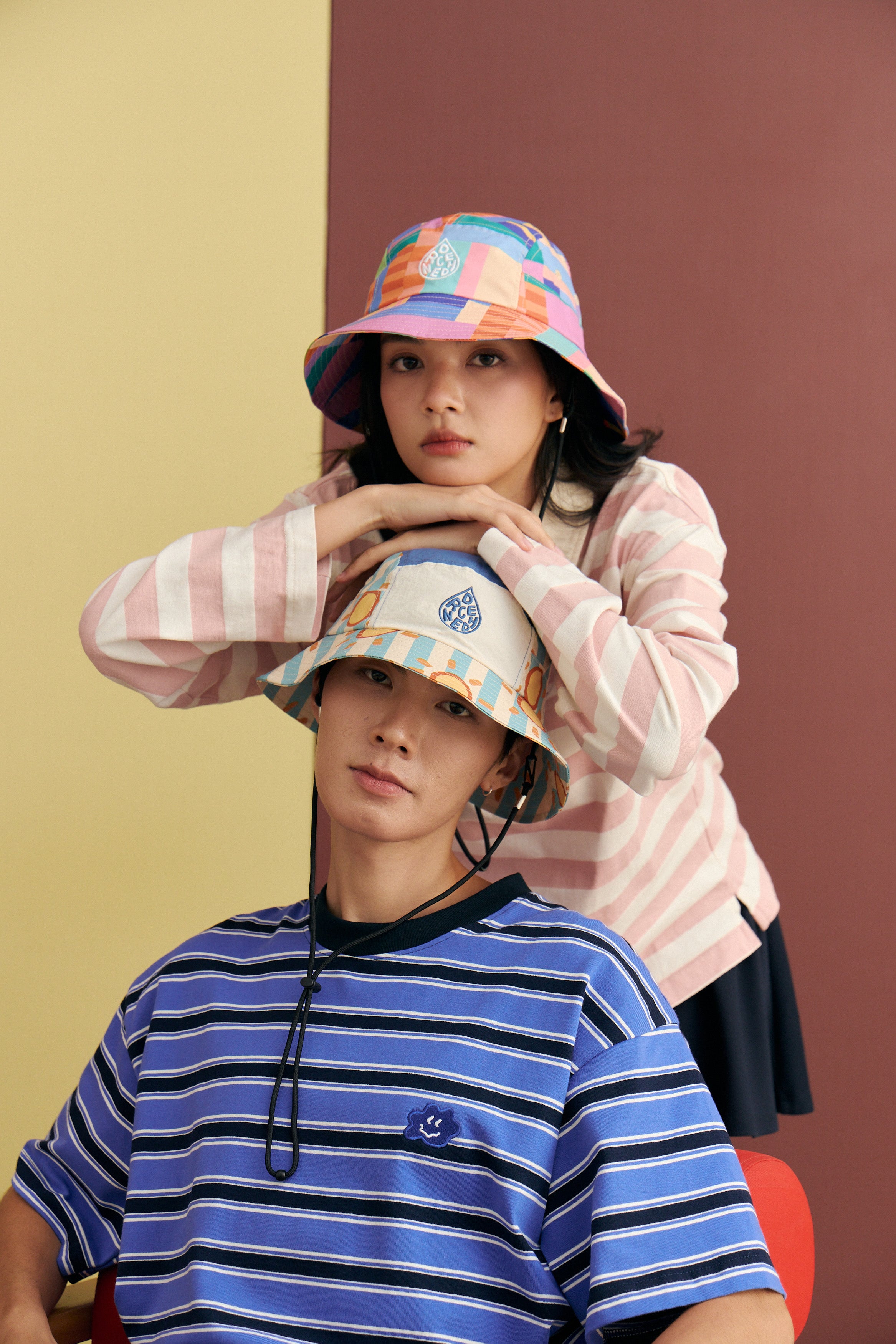*KIDS* Smitten By Pattern Collab 5-Panel Bucket Hat - Sun Seeker