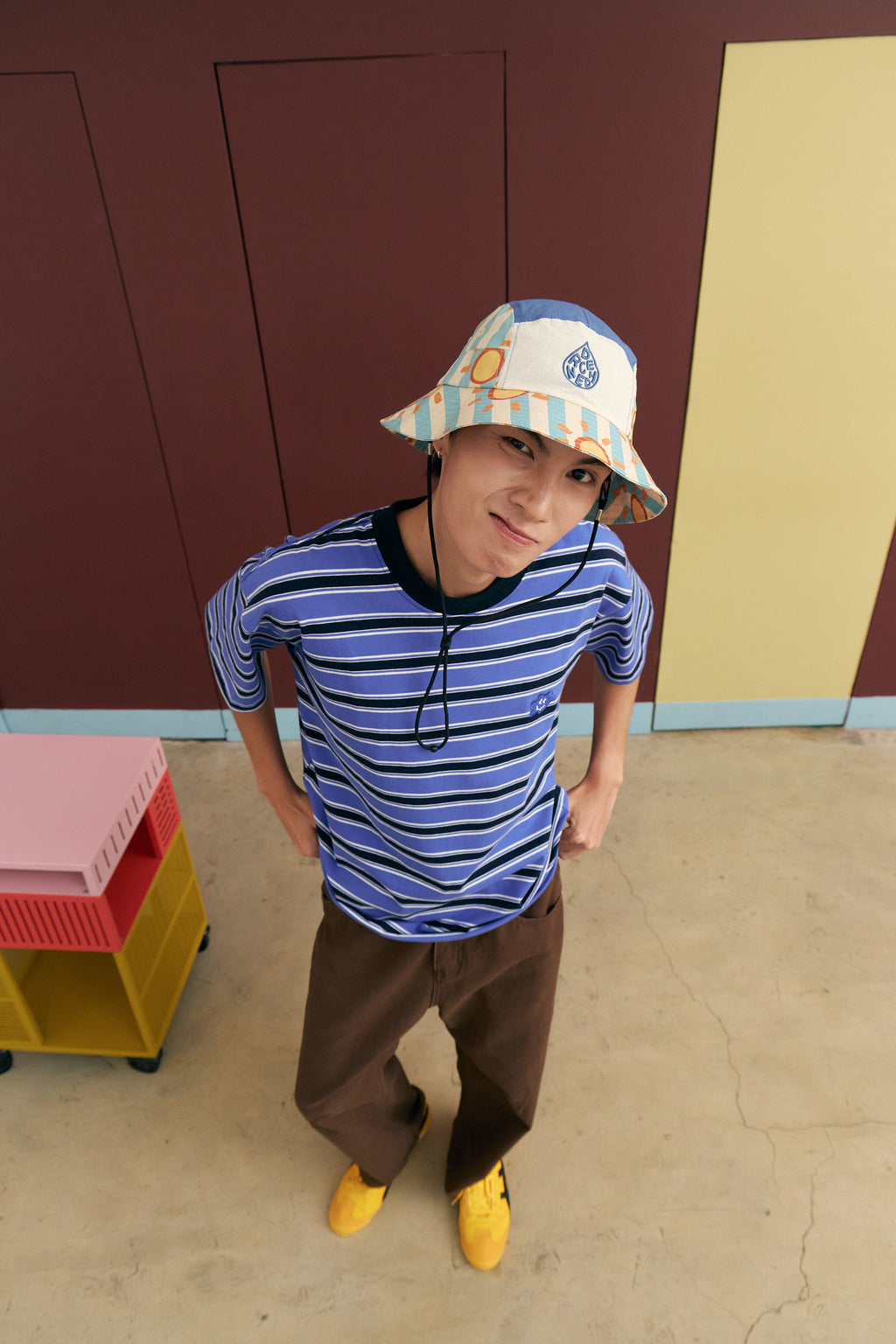 *KIDS* Smitten By Pattern Collab 5-Panel Bucket Hat - Sun Seeker