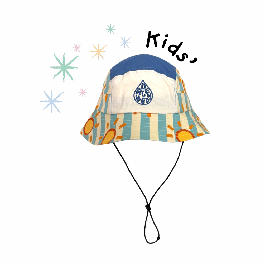 *KIDS* Smitten By Pattern Collab 5-Panel Bucket Hat - Sun Seeker
