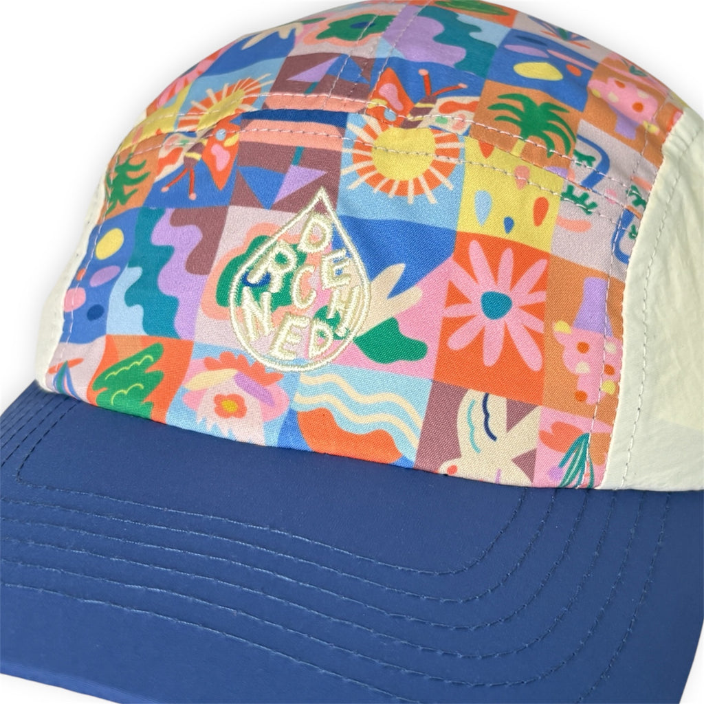 *Smitten By Pattern Collab* 5 Panel Cap - Drenched Tiles (pre-order)