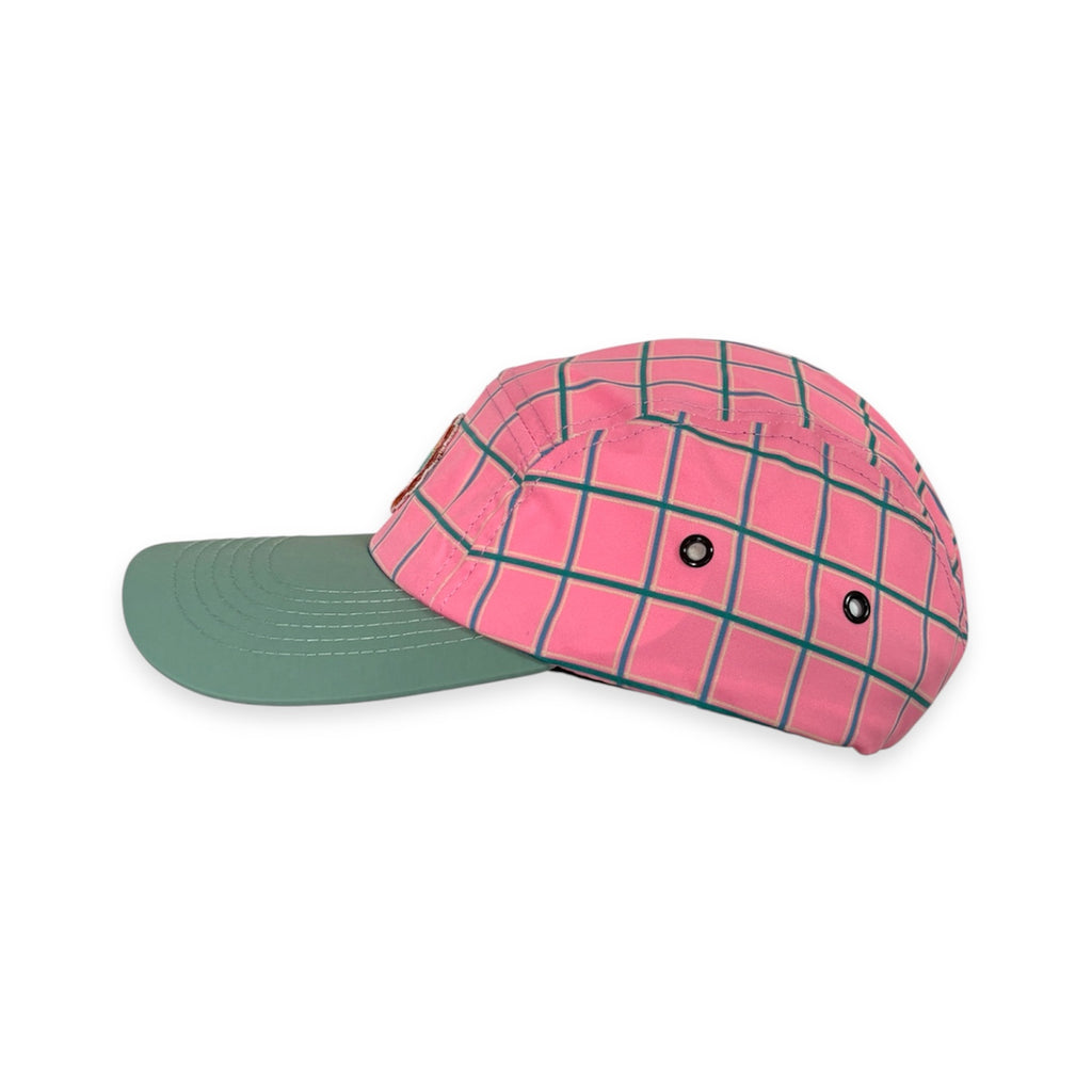 *Smitten By Pattern Collab* 5 Panel Cap - Pink Palm