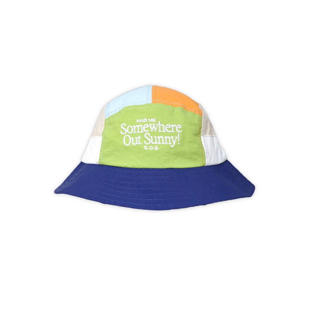 *Wacky Wears Collab* 5-Panel Bucket Hat - S.O.S. Navy