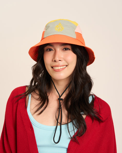 *KIDS* 5-Panel Bucket Hat - Papaya